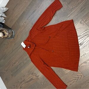 kLEI Women's Cowl Neck Sweater in Rust